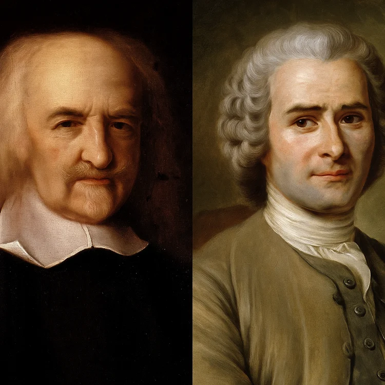 Thomas Hobbes și Jean-Jacques Rousseau