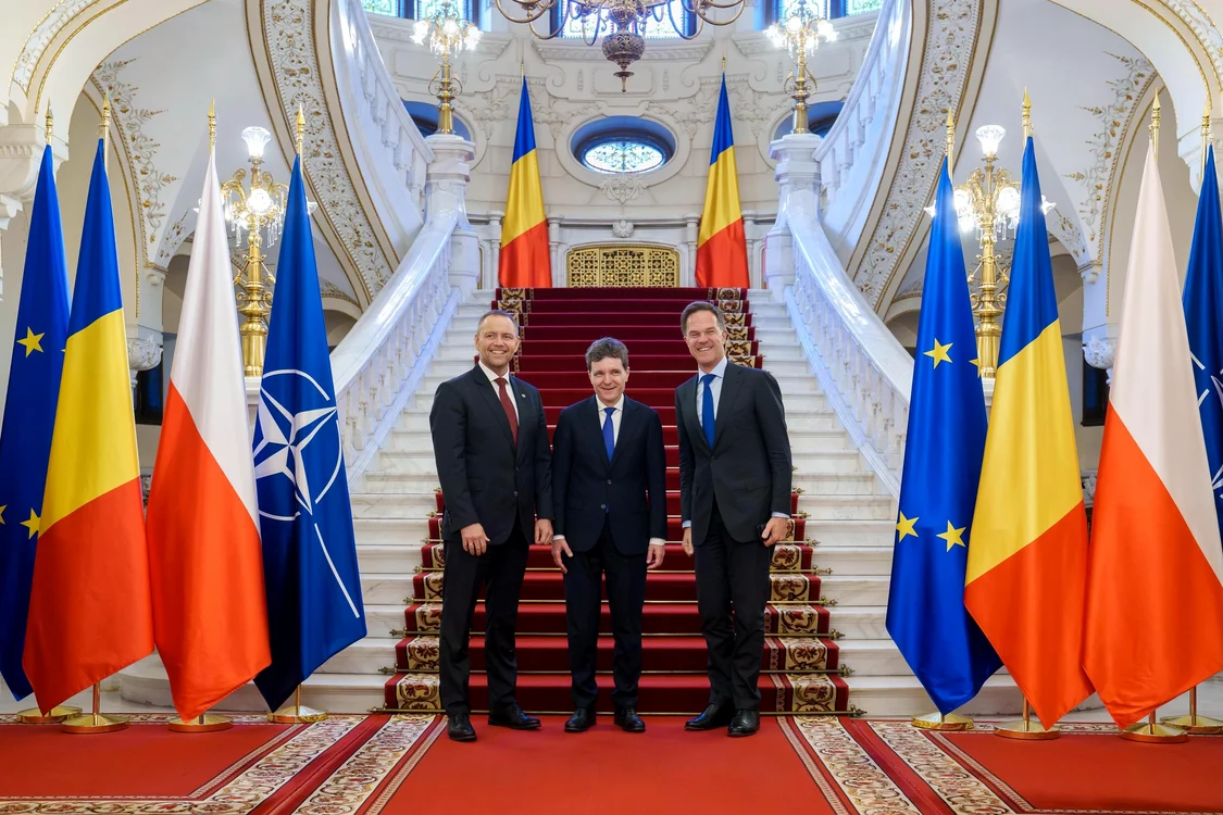 Nicusor Dan, Mark Rutte, Karol Nawrocki  FOTO Facebook Nicusor Dan