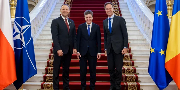 Nicusor Dan, Mark Rutte, Karol Nawrocki  FOTO Facebook Nicusor Dan