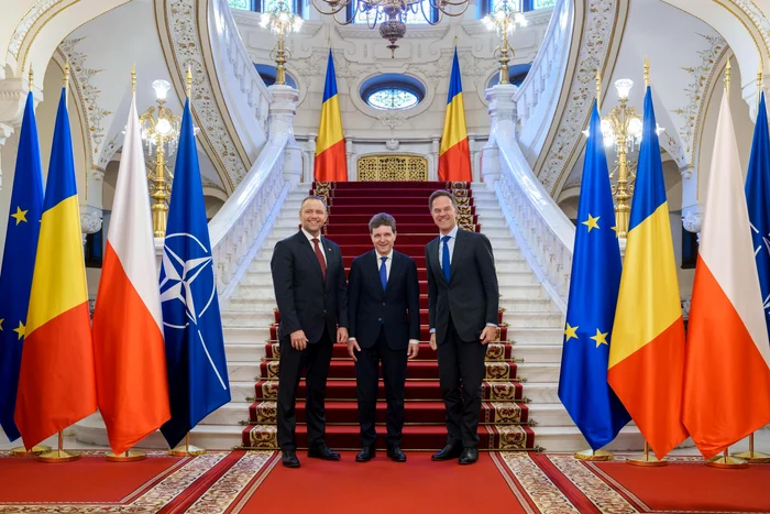 Nicusor Dan, Mark Rutte, Karol Nawrocki  FOTO Facebook Nicusor Dan
