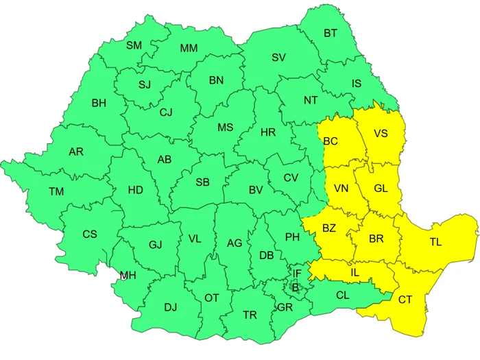Avertizarea, valabilă în perioada 23 mai, ora 06:00 – 23 mai, ora 21:00