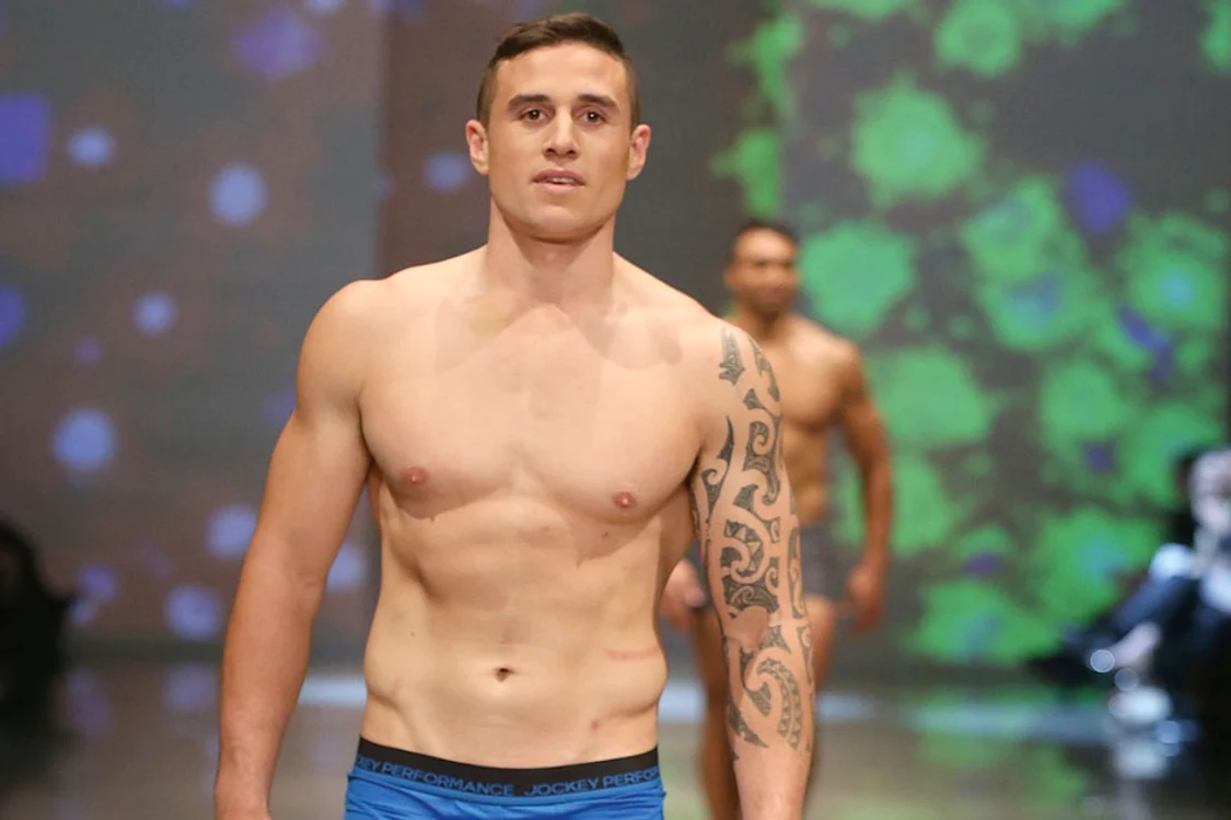 
    TJ Perenara a fost model pentru o companie de lenjerie intimă din Noua ZeelandăFoto: Guliver/Getty Images  