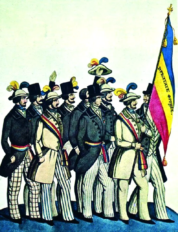 Acuarela de Costache Petrescu Tricolore1848 jpg jpeg