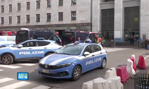 evacuare Tribunal Milano foto AGTVjpg