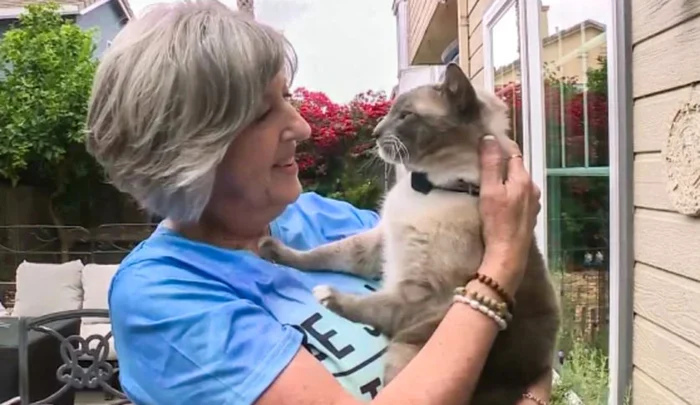 Rayne Beau, alături de stăpâna lui, Susanne. FOTO: Captură video