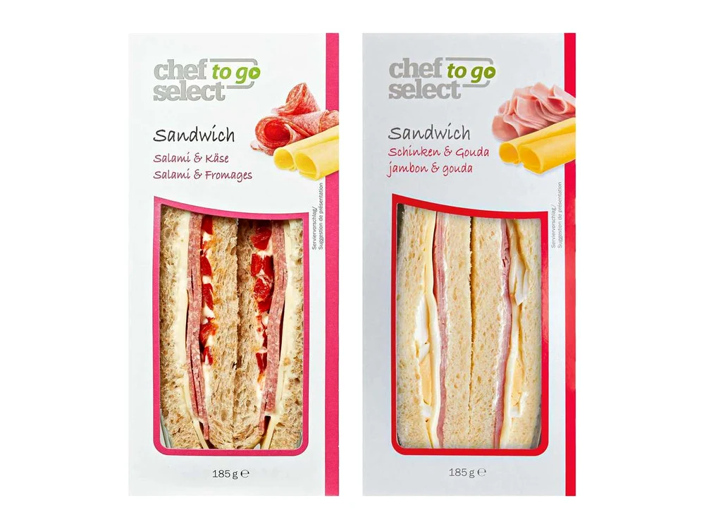 Lidl a anunțat că recheamă preventiv produsele „Chef Select, Sandwich”, ”Pui şi bacon prăjit şi Salam de Sibiu şi caşcaval, 200g“ 