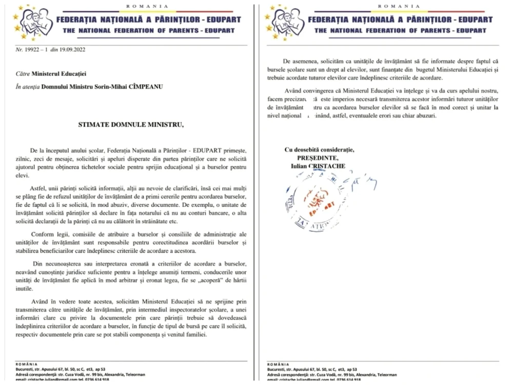 EDUPART a cerut Ministerului Educației clarificări FOTO Facebook Iulian Cristache