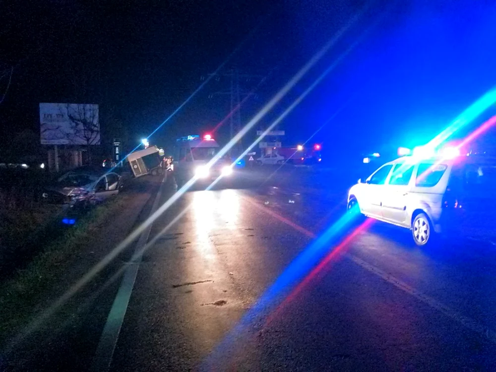 DN 71 Târgovite – Bucureşti a fost blocat, în această seară, pentru mai bine de o oră pentru măsurătorile poliţiei