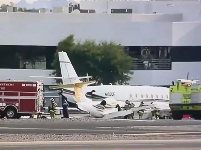 Accidentul aviatic de pe aeroportul Scottsdale, Arizona/FOTO: X @Huberton