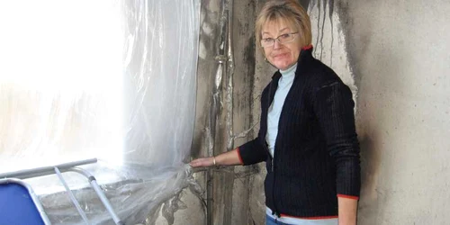 Directoarea Corina Ţifrea arată de unde a pornit incendiul