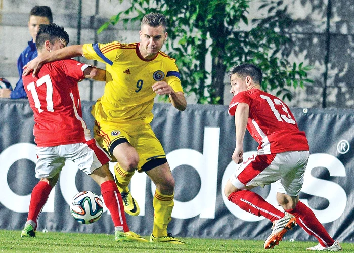 George Puşcaş a deschis scorul cu Lituania şi vrea să devină un jucător de bază şi la naţionala mare, nu doar la tineretFoto Click!