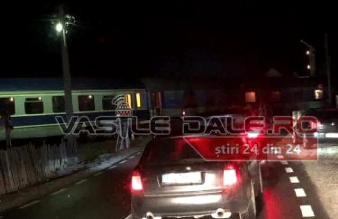 Traficul rutier şi feroviar sunt blocate FOTO: vasiledale.ro