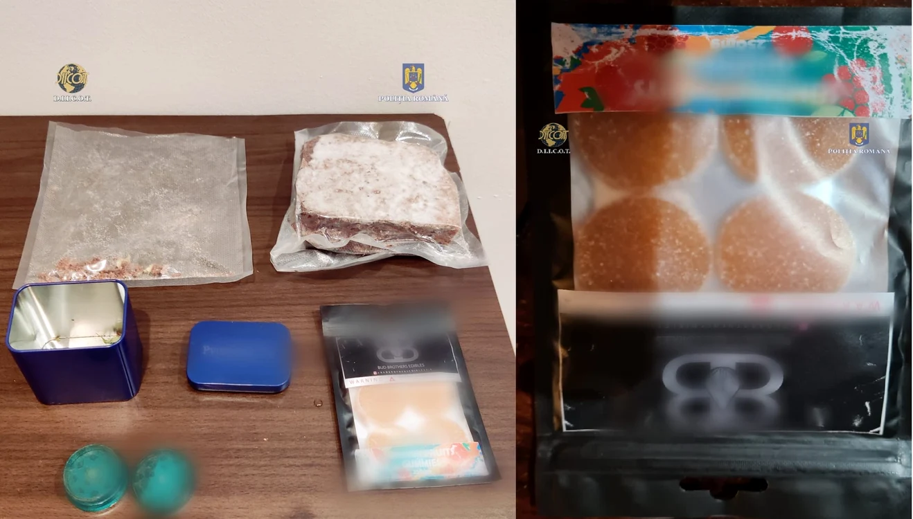 Drogurile folosite în prăjitura de la petrecerea cu stupefiante din Râmnicu Vâlcea Foto DIICOT