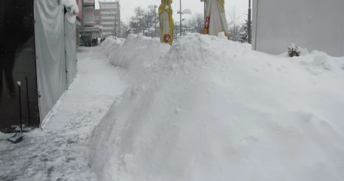 Mormane de zăpadă, în centrul Craiovei