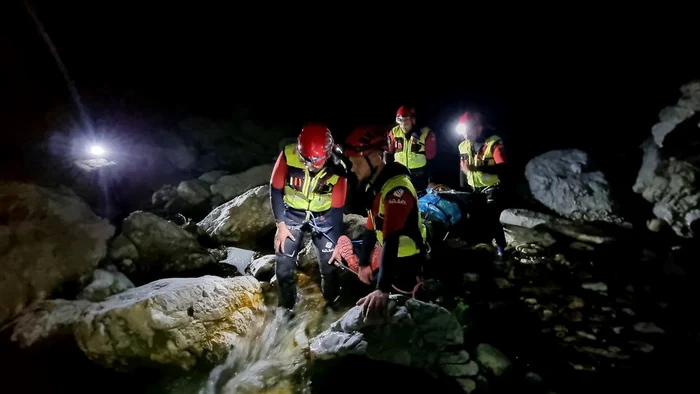 Operațiune de salvare montană. FOTO arhivă Dispeceratul Național Salvamont