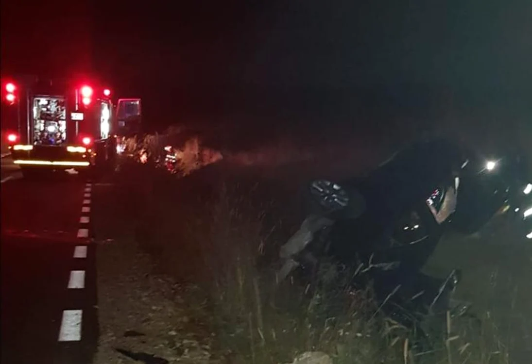 Echipajele de salvare ajunse la fața locului au găsit victimele la 50 de metri distanță de carosabilfoto: ISU Caraș-Severin