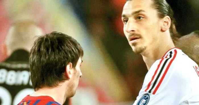 "Bătrânul" Ibrahimovici (dreapta) nu-l va mai prinde pe "noul Messi" 