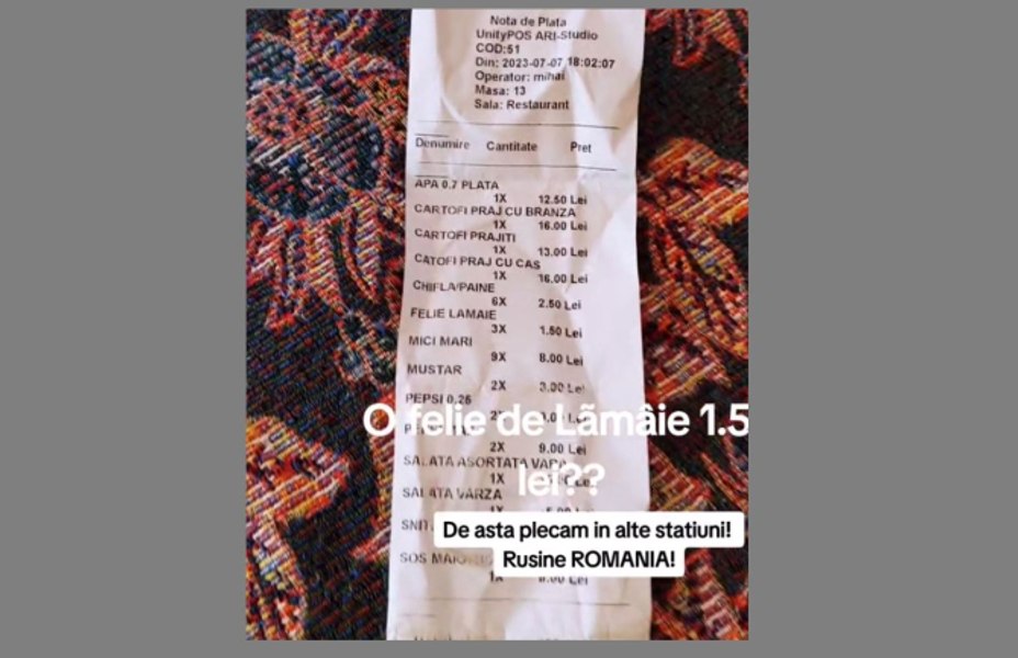 Român consternat de prețurile de pe litoralul românesc: „Să ceri un 1,50 lei pe jumătate de felie de lămâie. Rușine, România!" VIDEO