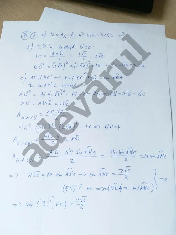 Evaluare naţională - rezolvare matematică 5