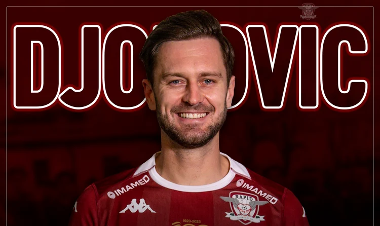Damjan Djokovic, prezentat deja de fiuleșteni. Foto FC Rapid 