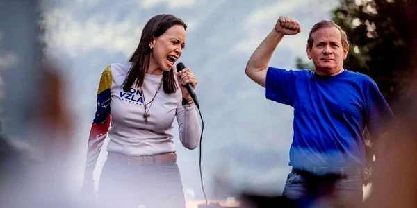 Opoziția din Venezuela   María Corina Machado și Juan Pablo Guanipa FOTO @richardhblanco jfif