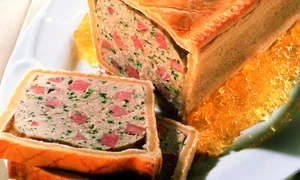 Ham pie, a piece cut jpeg