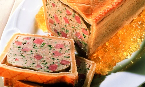 Ham pie, a piece cut jpeg