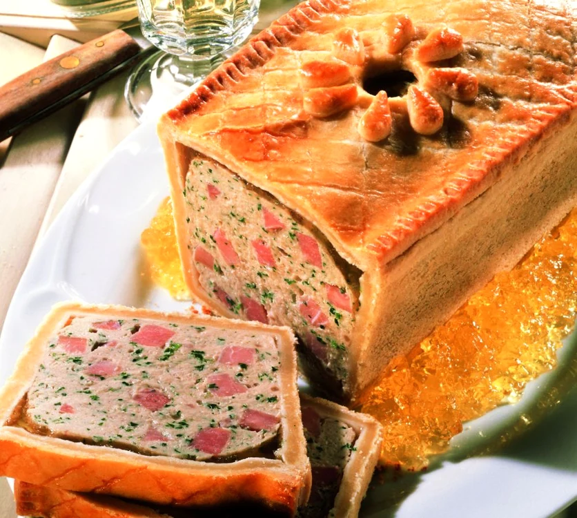 Ham pie, a piece cut jpeg