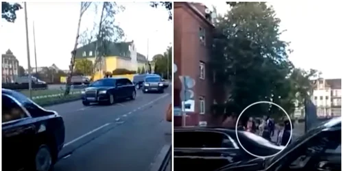 Putin a oprit în Kaliningrad ca să discute câteva secunde cu oamenii FOTO Captură video