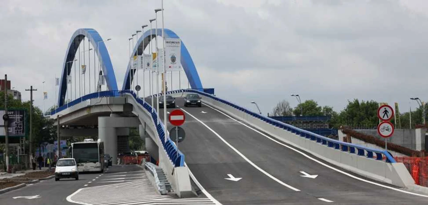 Primul pod al Pasajului Mihai Bravu a fost inaugurat la începutul lunii FOTO Sever Gheorghe