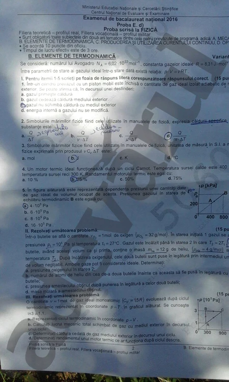 Subiectele de la Fizică - pagina 2