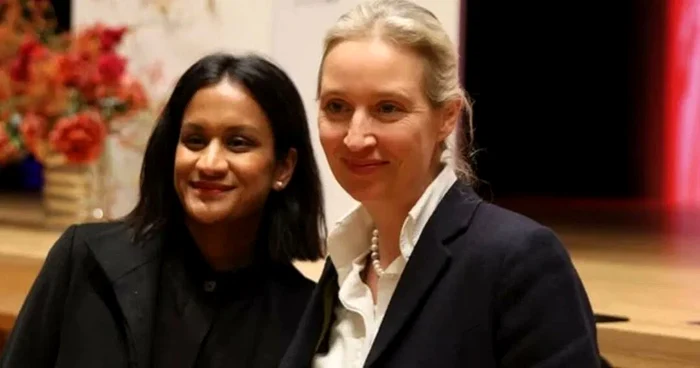Alice Weidel, liderul AfD, crește în Elveția doi fii cu soția ei născută în Sri Lanka/FOTO:X