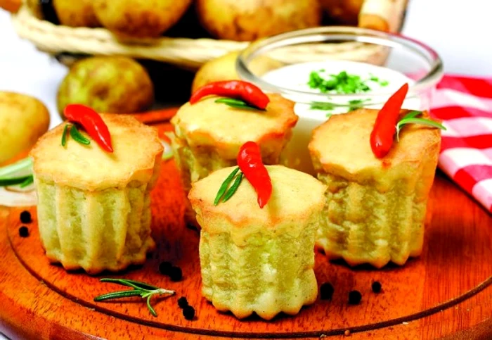 
    O rețetă mai deosebita pentru aperitiv, brioșe picante cu brânzăclickpoftabuna.ro  