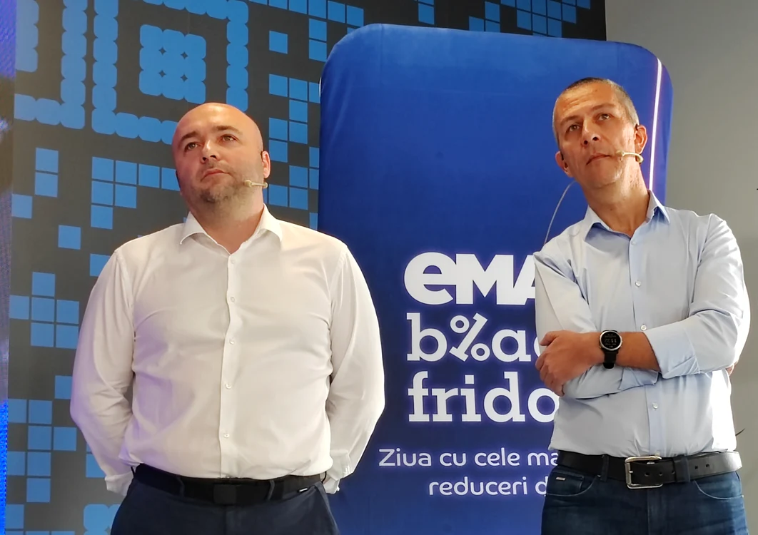 Tudor Manea și Iulian Stanciu la conferința de presă a eMAG. FOTO Adrian Pogîngeanu