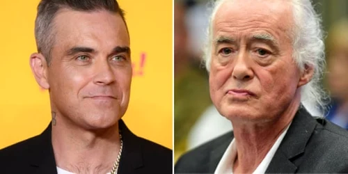 robbie williams jimmy page foto REX/PA