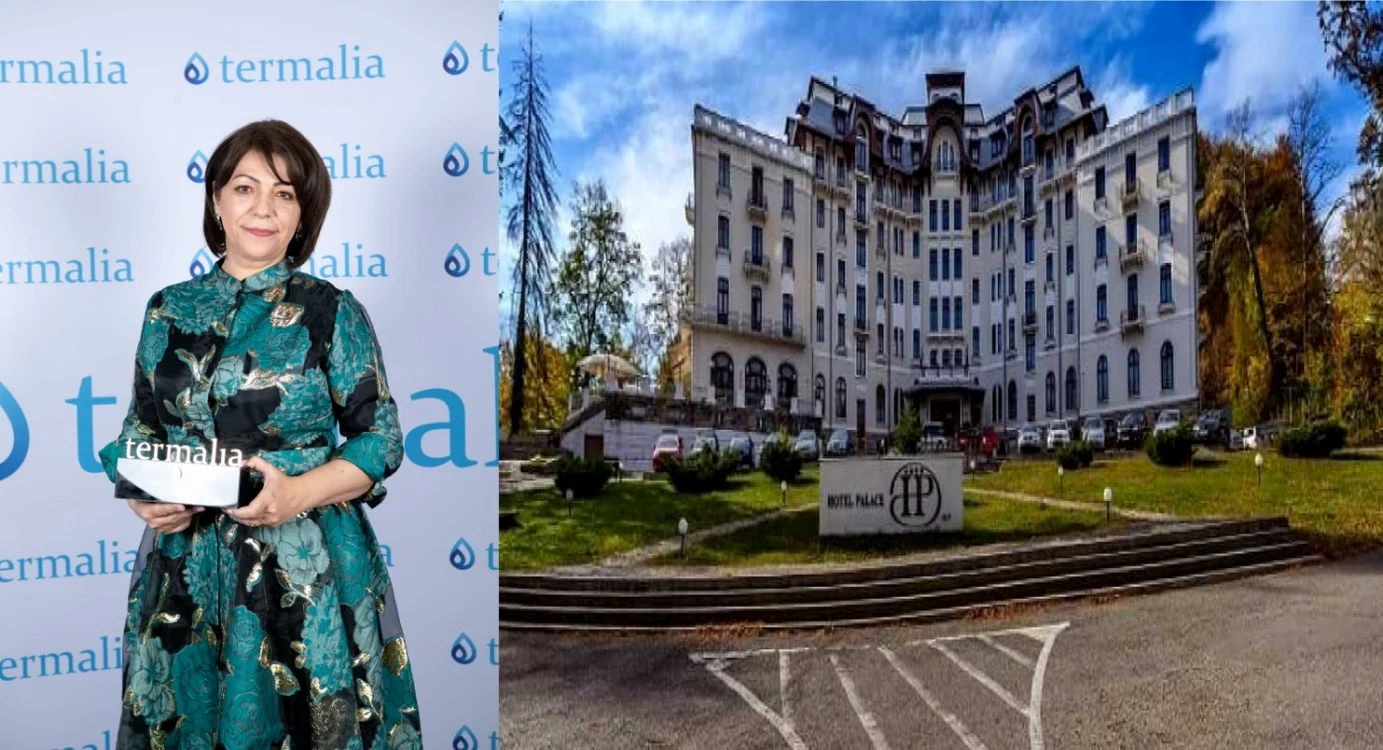 Violeta Niţescu - general manager Palace Hotel Băile Govora şi premiul Termalia „Best Health Spa 2021” Foto colaj