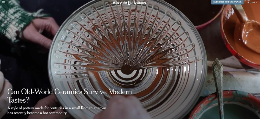 Olarii și Cocoșul de Hurez în „New York Times”. Ceramica românească, la mare căutare peste hotare VIDEO