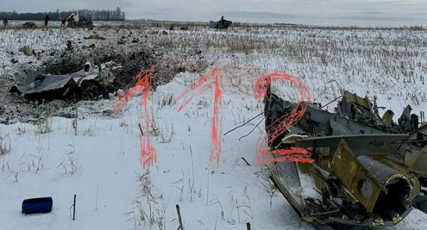 Imagini de la locul prăbușirii avionului / FOTO: Telegram
