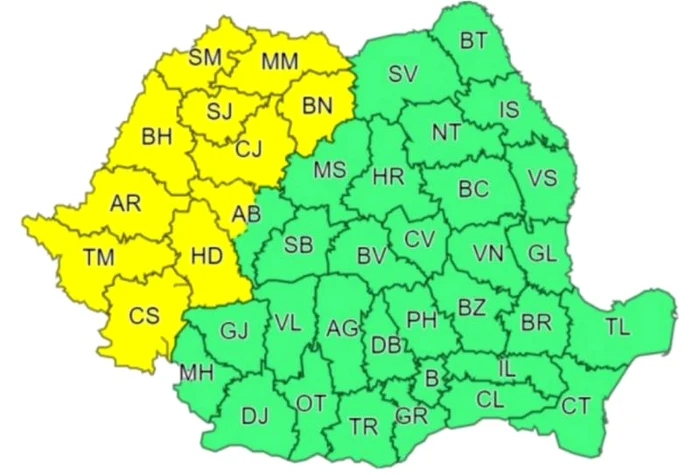 Alertă meteo de vreme severă: a fost emis cod galben. Harta zonelor unde lovesc fenomene violente 1 Zonele lovite de vremea severă FOTO meteoromania.ro