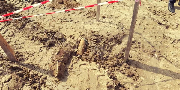 Proiectil german găsit la Giurgiu FOTO ISU Giurgiu