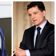 George Simion Nicusor Dan castigatori ai primului tur, 4 mai 2025  Foto EPA EFE jpg