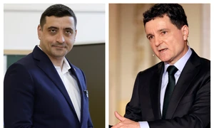George Simion Nicusor Dan castigatori ai primului tur, 4 mai 2025  Foto EPA EFE jpg
