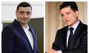 George Simion Nicusor Dan castigatori ai primului tur, 4 mai 2025  Foto EPA EFE jpg