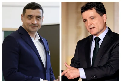 George Simion Nicusor Dan castigatori ai primului tur, 4 mai 2025  Foto EPA EFE jpg