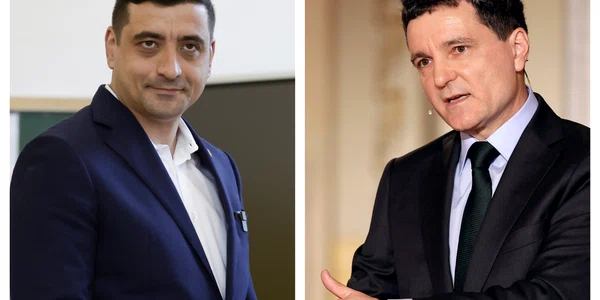 George Simion Nicusor Dan castigatori ai primului tur, 4 mai 2025 Foto EPA EFE jpg