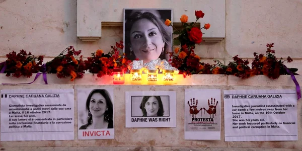 Omagiu pentru Daphne Caruana Galizia FOTO EPA-EFE
