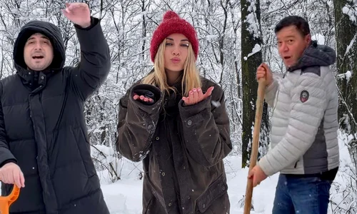 “Hai afară, la zăpadă!” Vedetele au ieșit la lopată și s-au speriat de zăpadă