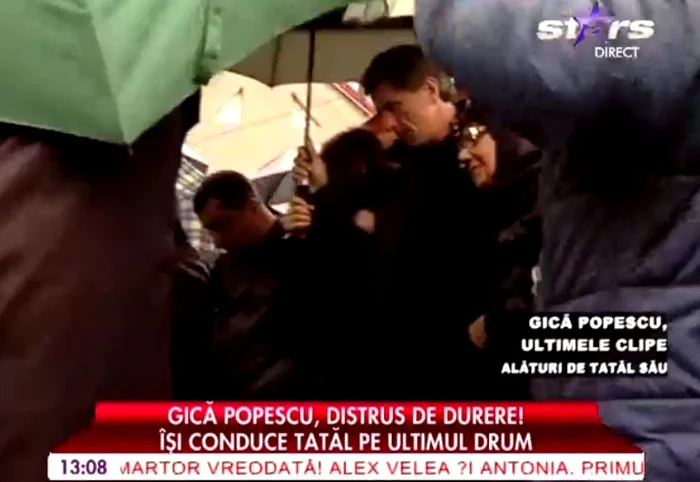 Înmormântarea tatălului lui Gică Popescu (capturi Rtv.net)