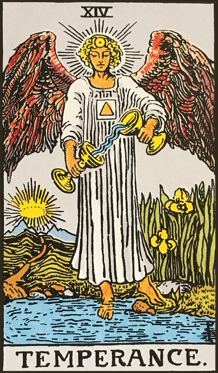 Cartea de tarot Temperanța jpg