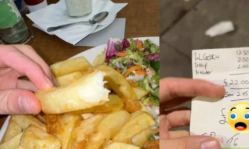 o portie de fish and chips, un lux logo jpg